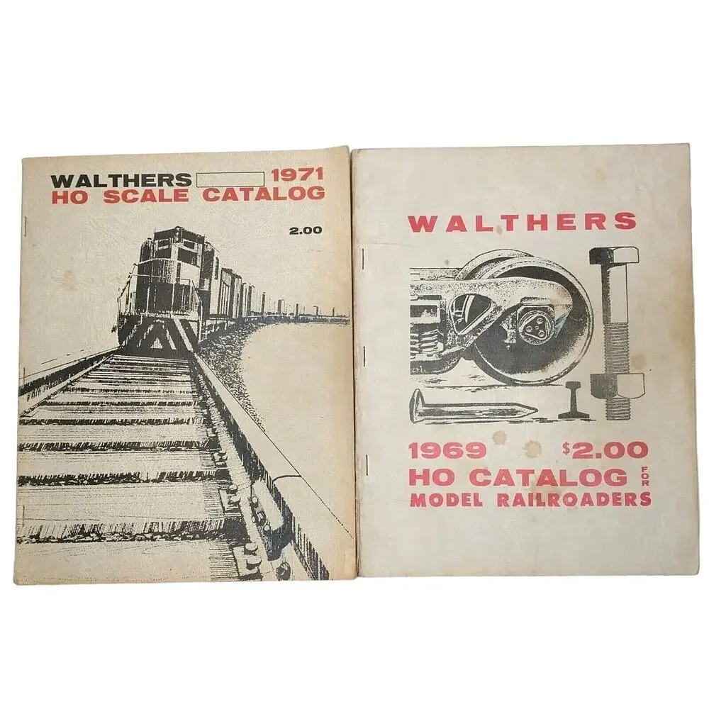 2 Walthers HO Catalogs 1969 and 1971 Model Railroad Reference Books Vintage